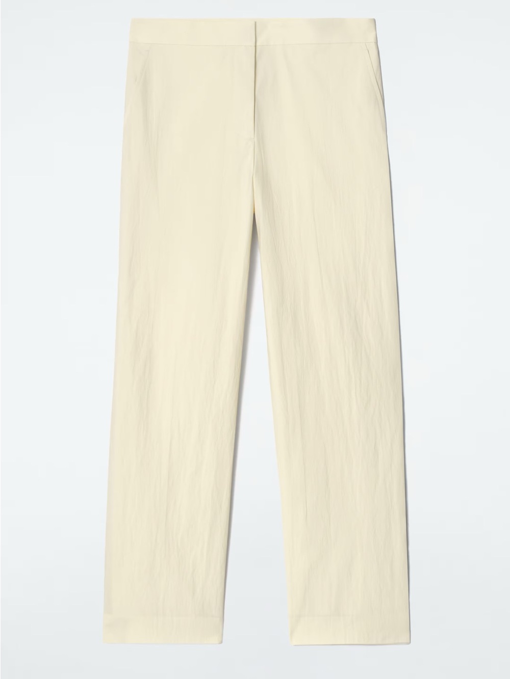 COS Straight-Leg Women's Trousers in Butter Yellow